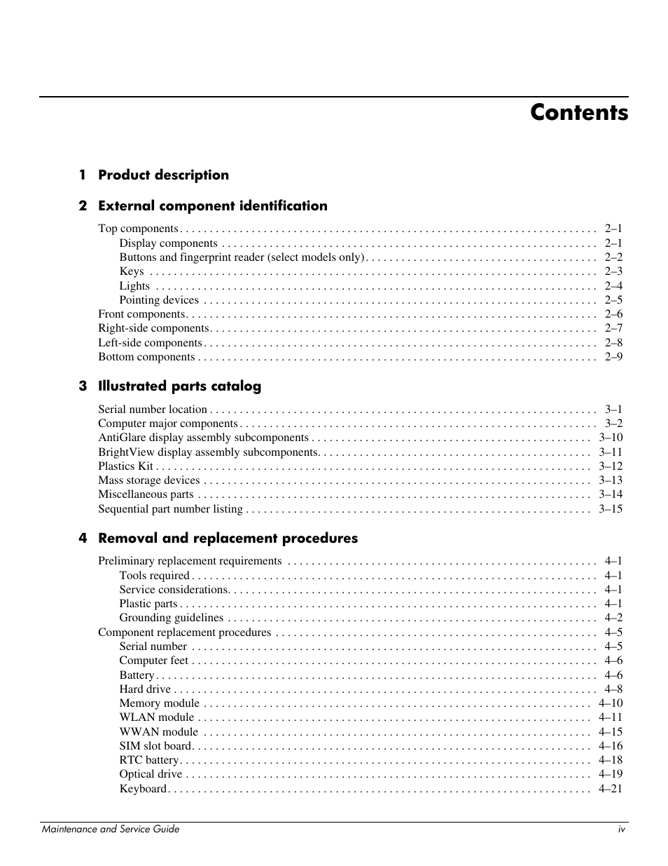 HP 512424-001 User Manual | Page 4 / 154