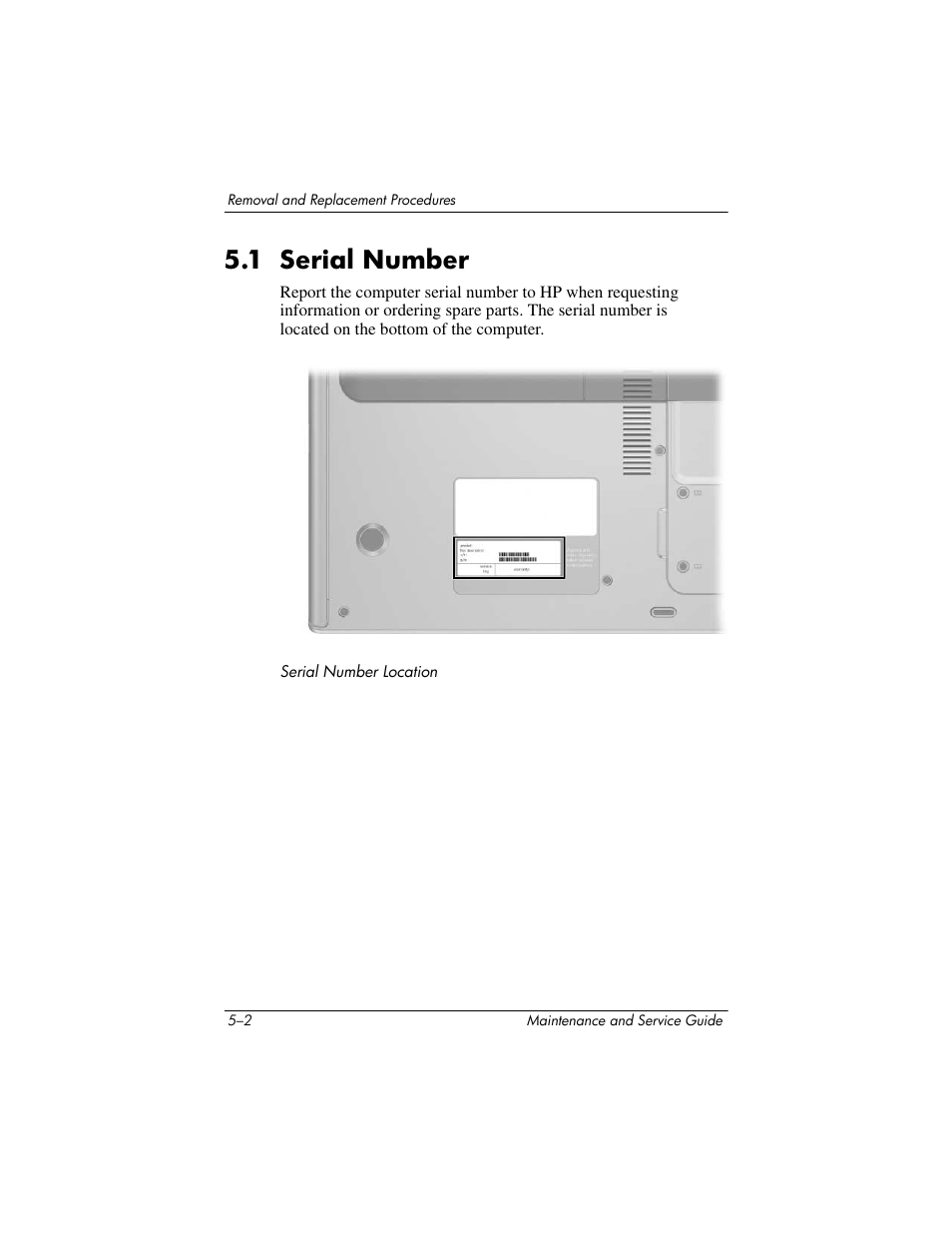1 serial number, 1 serial number –2 | HP V4200 User Manual | Page 108 / 273