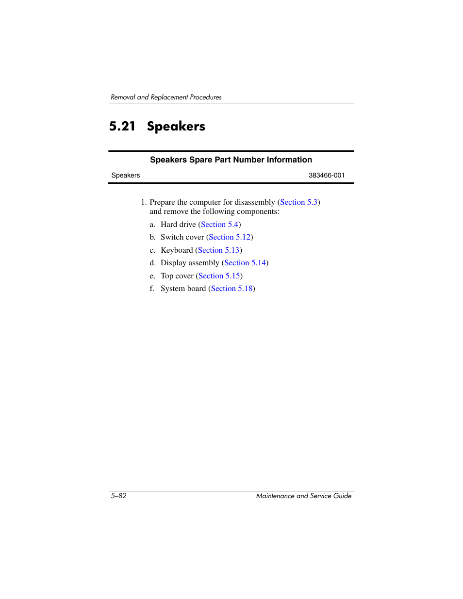 21 speakers, 21 speakers –82 | HP V4200 User Manual | Page 188 / 273