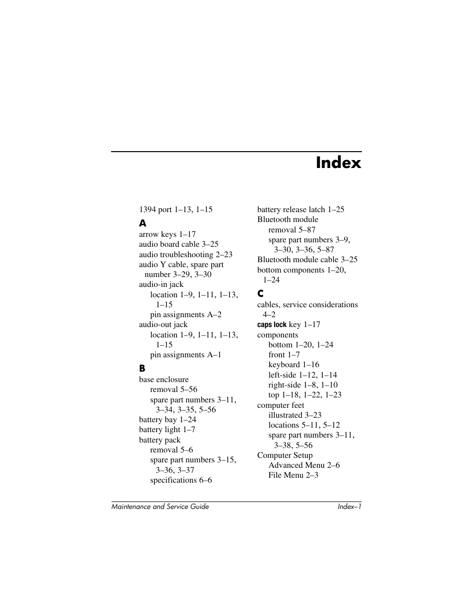 Index | HP V4200 User Manual | Page 267 / 273