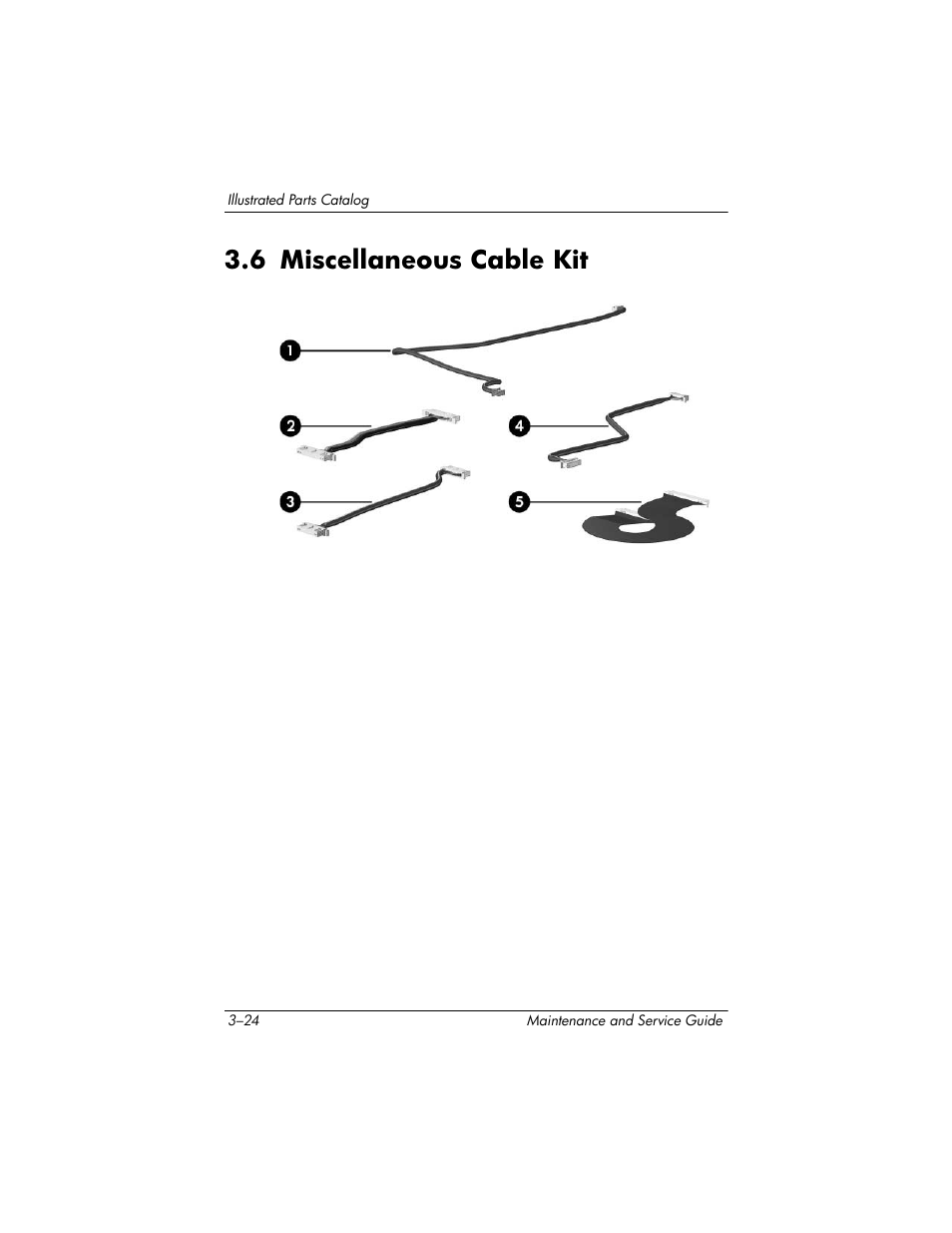 6 miscellaneous cable kit, 6 miscellaneous cable kit –24 | HP V4200 User Manual | Page 84 / 273