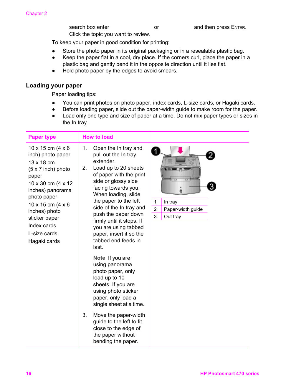 Loading your paper | HP 470 series User Manual | Page 21 / 77