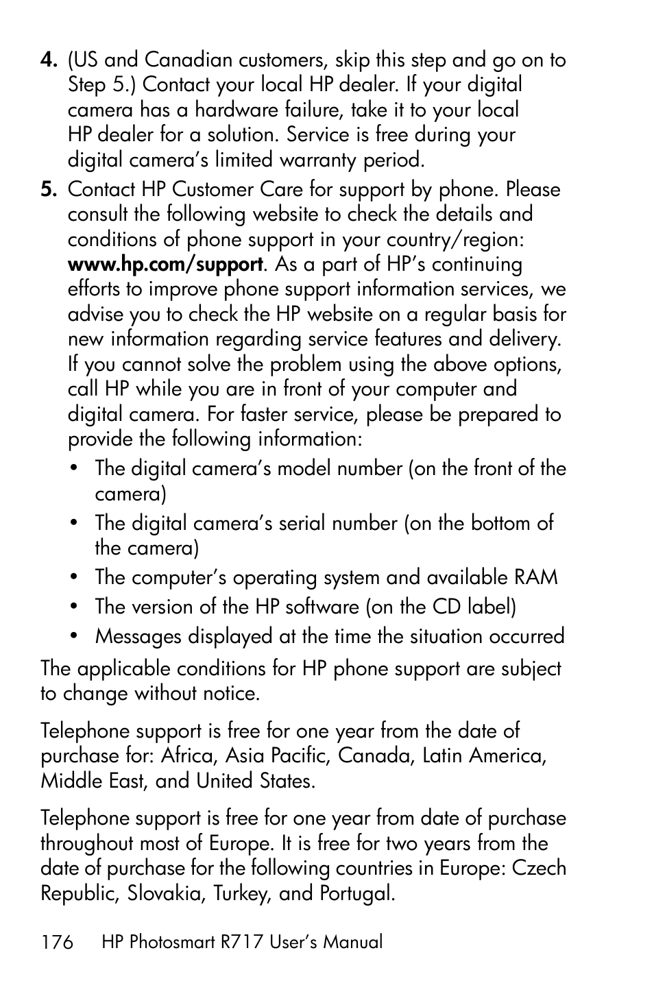 HP R717 User Manual | Page 176 / 217