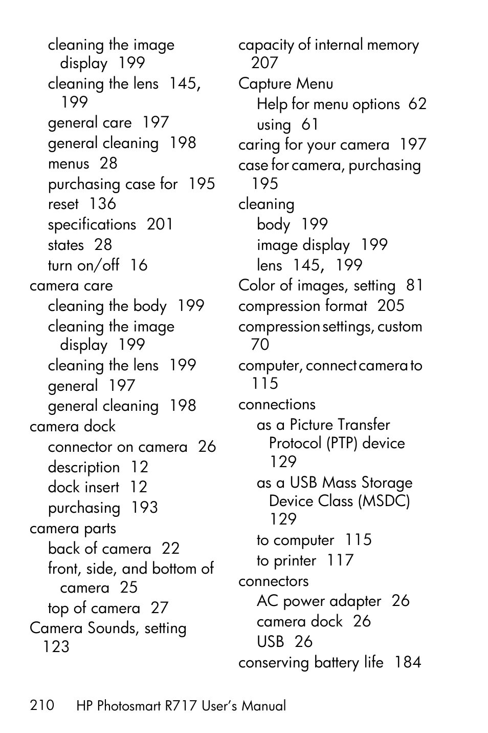 HP R717 User Manual | Page 210 / 217