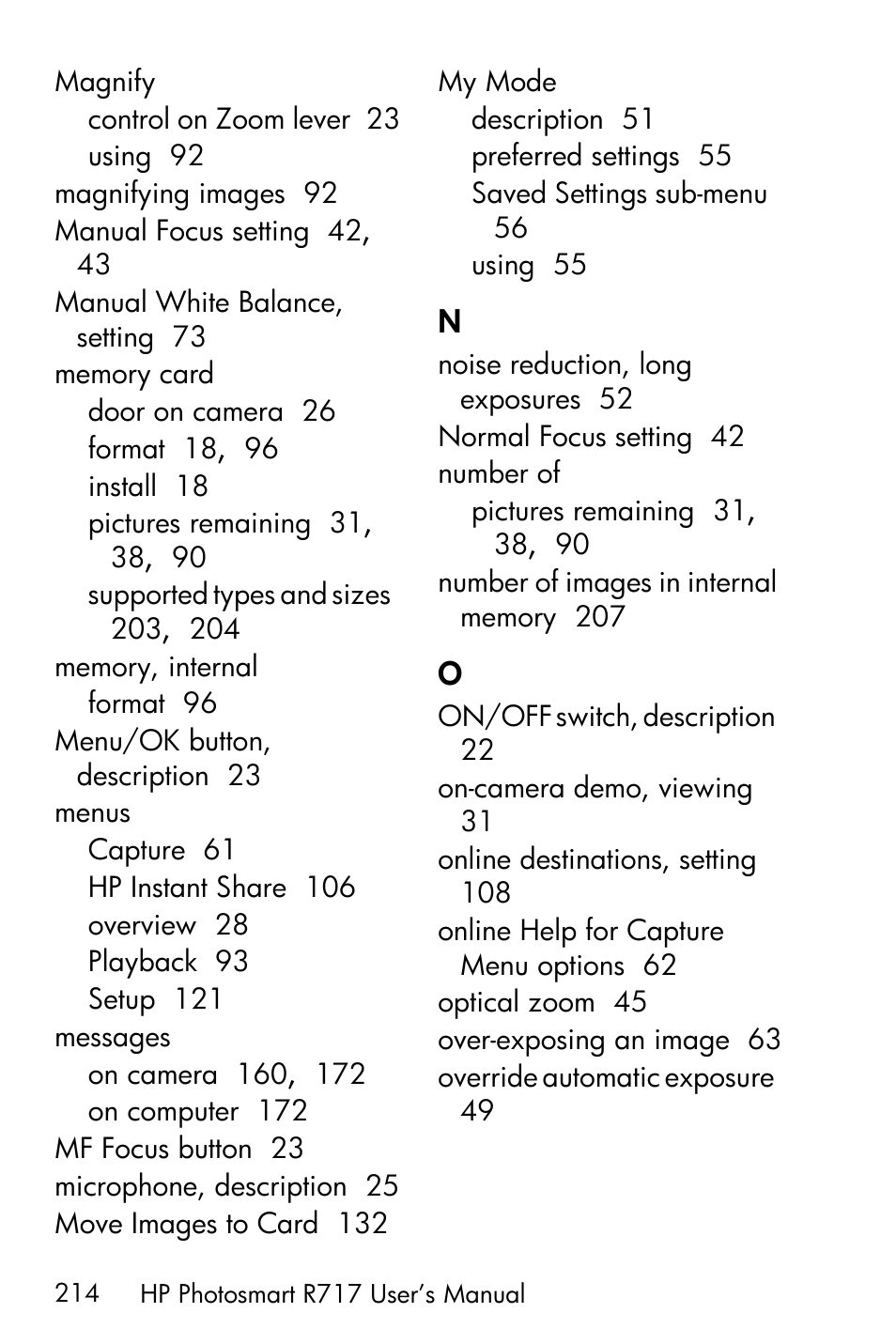 HP R717 User Manual | Page 214 / 217