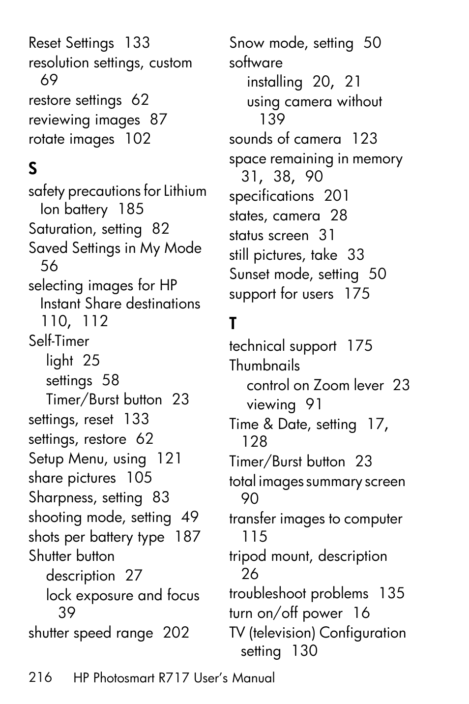 HP R717 User Manual | Page 216 / 217