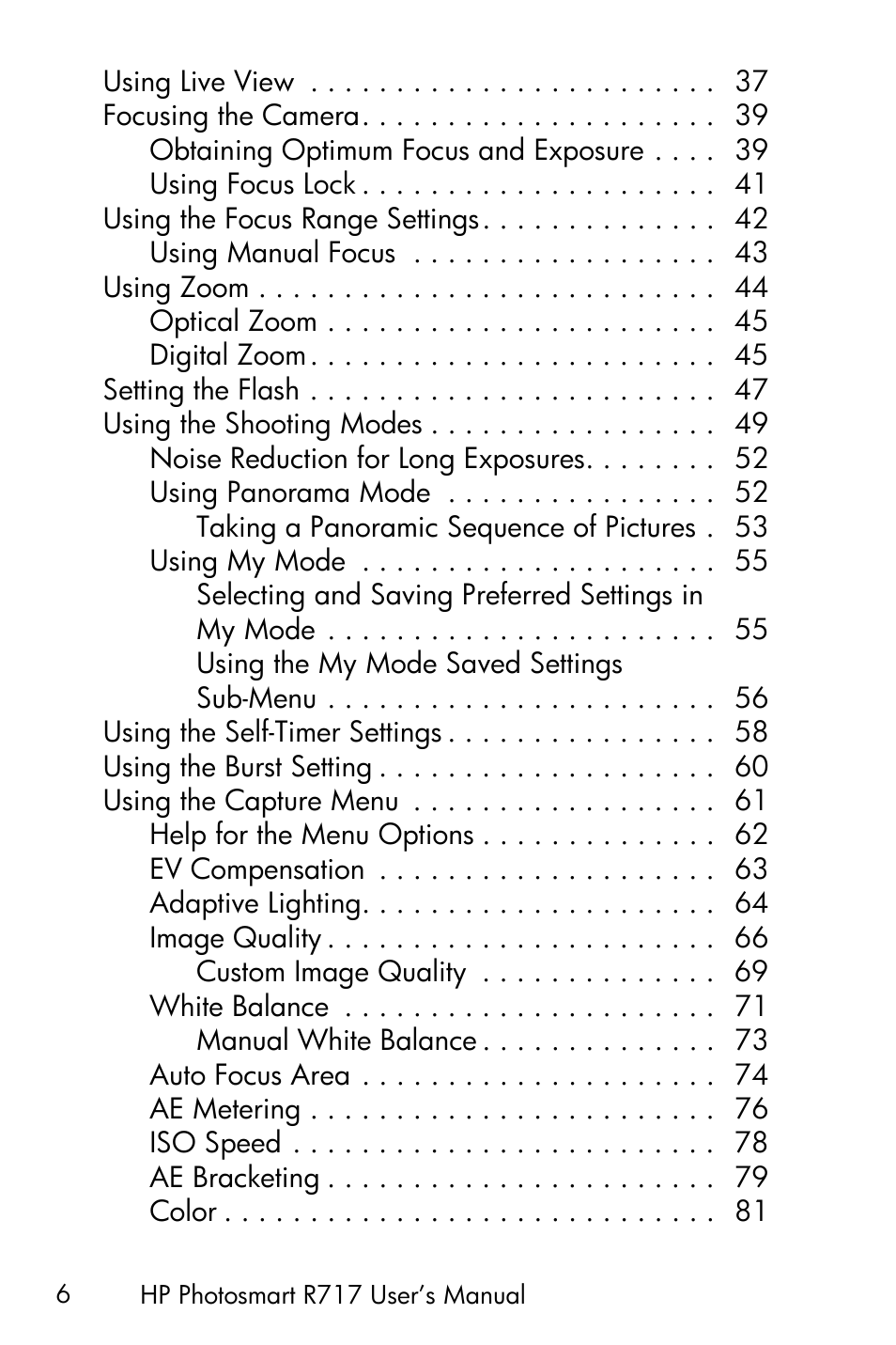 HP R717 User Manual | Page 6 / 217