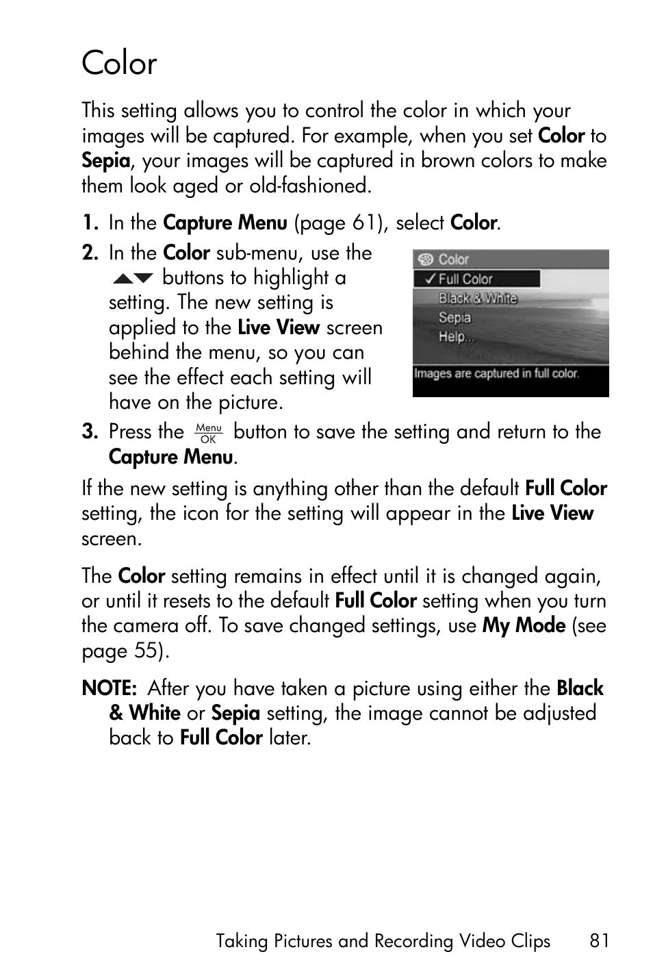 Color | HP R717 User Manual | Page 81 / 217