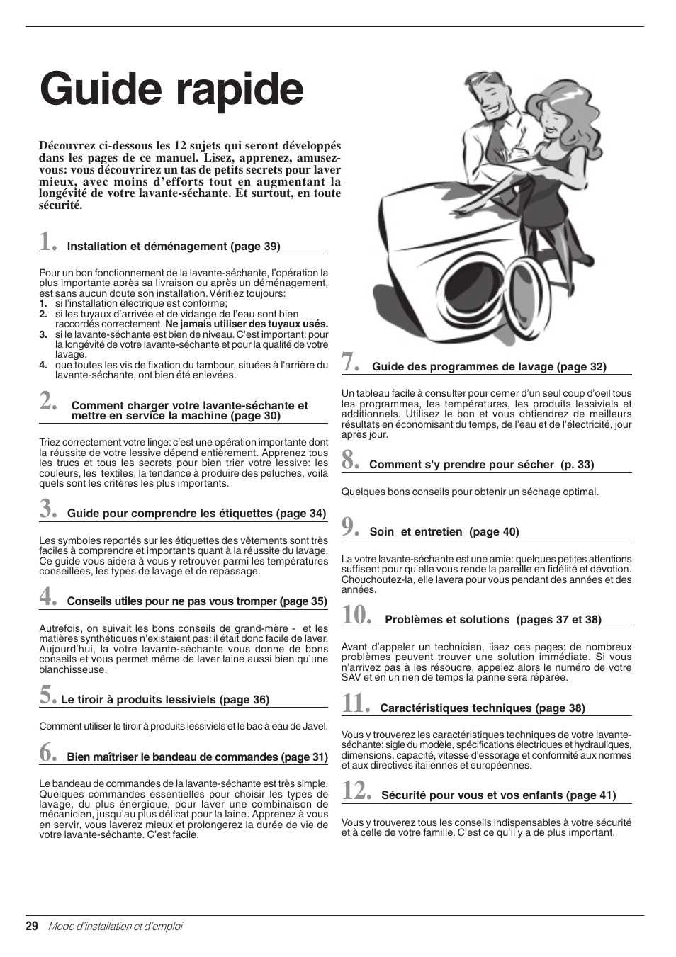 Guide rapide | Indesit WD 84 T User Manual | Page 32 / 80