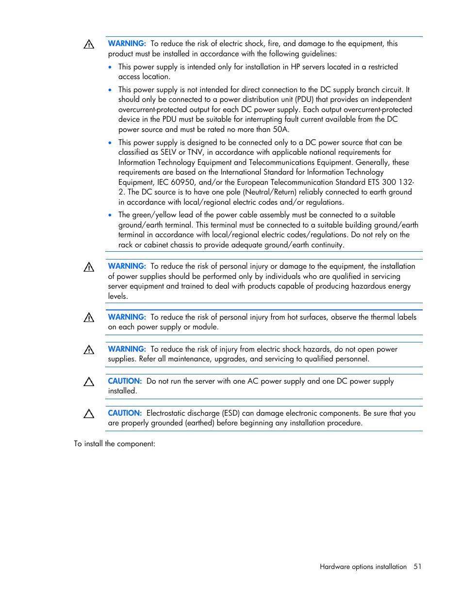 HP ProLiant DL380 User Manual | Page 51 / 113