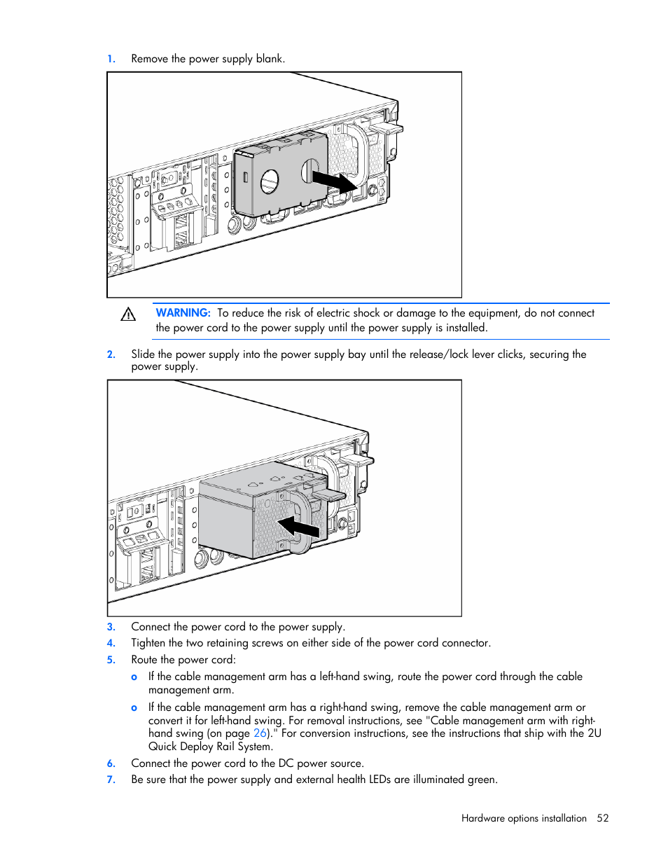 HP ProLiant DL380 User Manual | Page 52 / 113