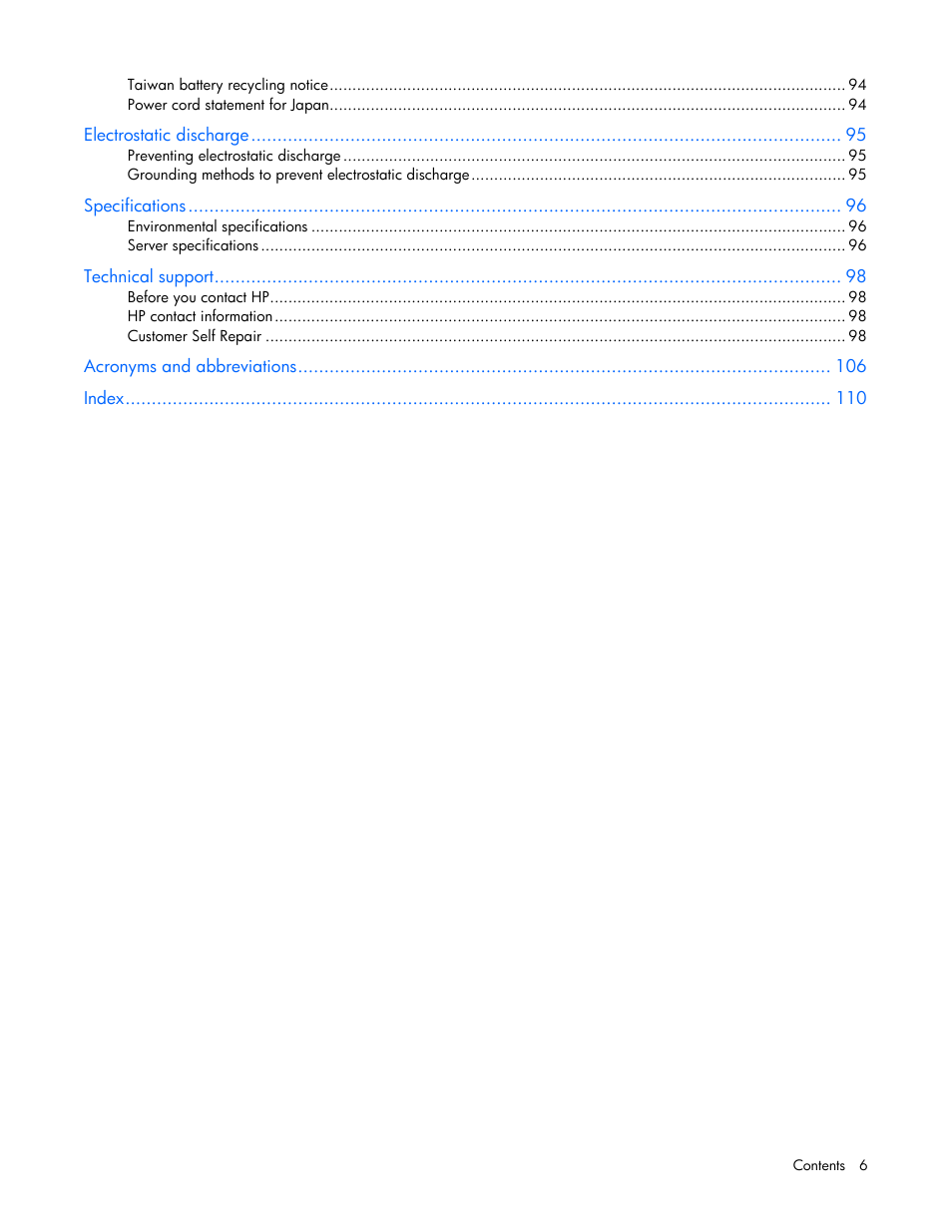 HP ProLiant DL380 User Manual | Page 6 / 113