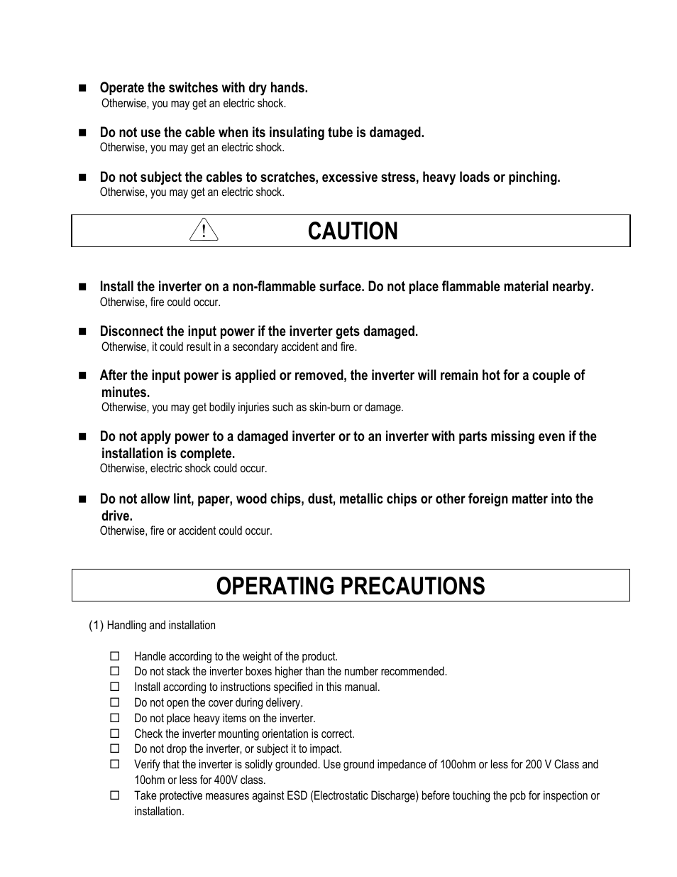 Caution, Operating precautions | HP 30 HP30 User Manual | Page 3 / 218