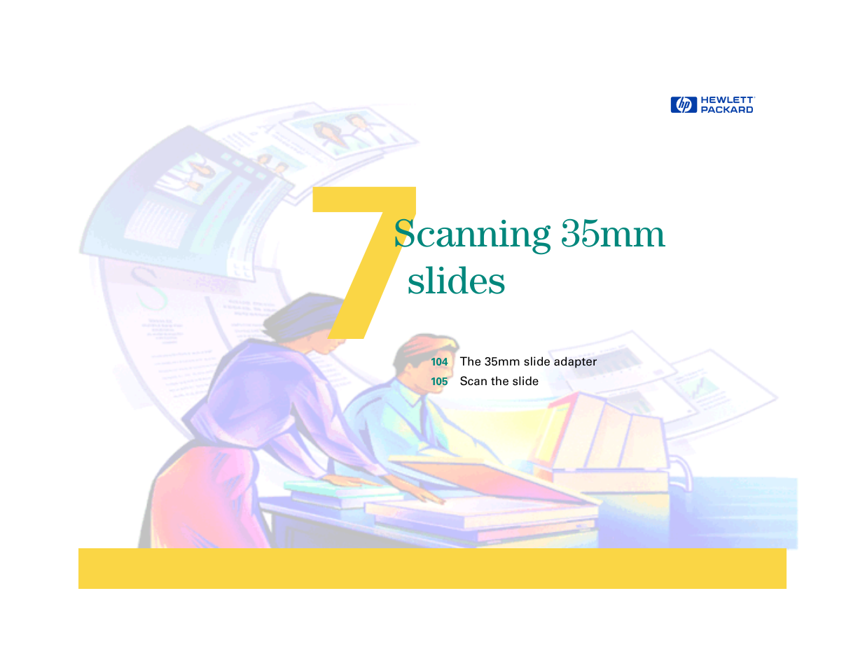 Scanning 35mm slides, Scanning 35mm slides 103 | HP 6200C User Manual | Page 103 / 110