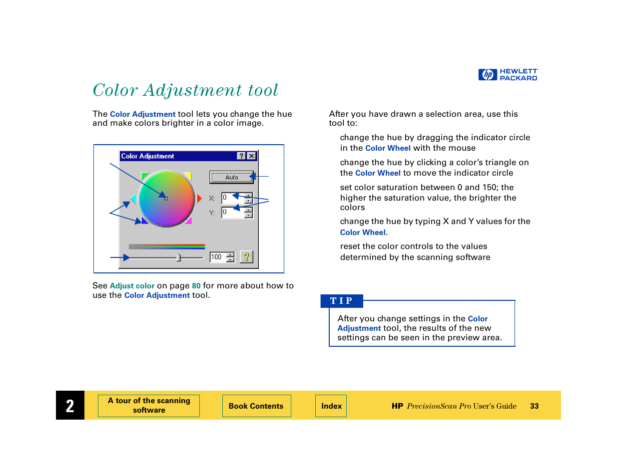 Color adjustment tool, Color adjustment tool 33 | HP 6200C User Manual | Page 33 / 110