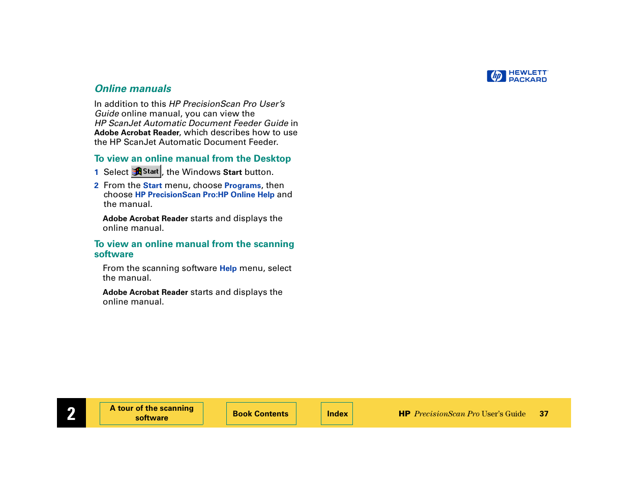 Online manuals | HP 6200C User Manual | Page 37 / 110