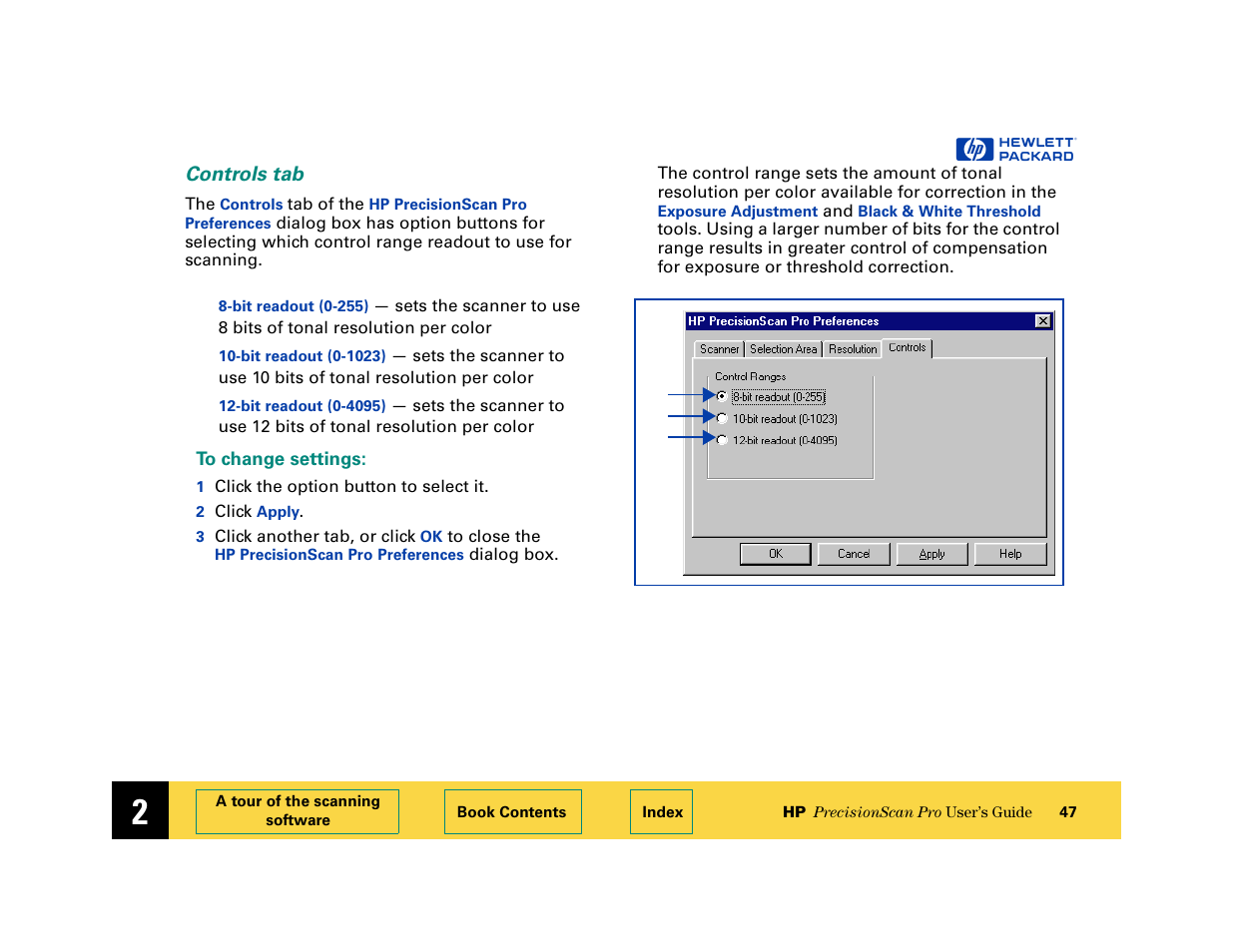 Controls tab | HP 6200C User Manual | Page 47 / 110
