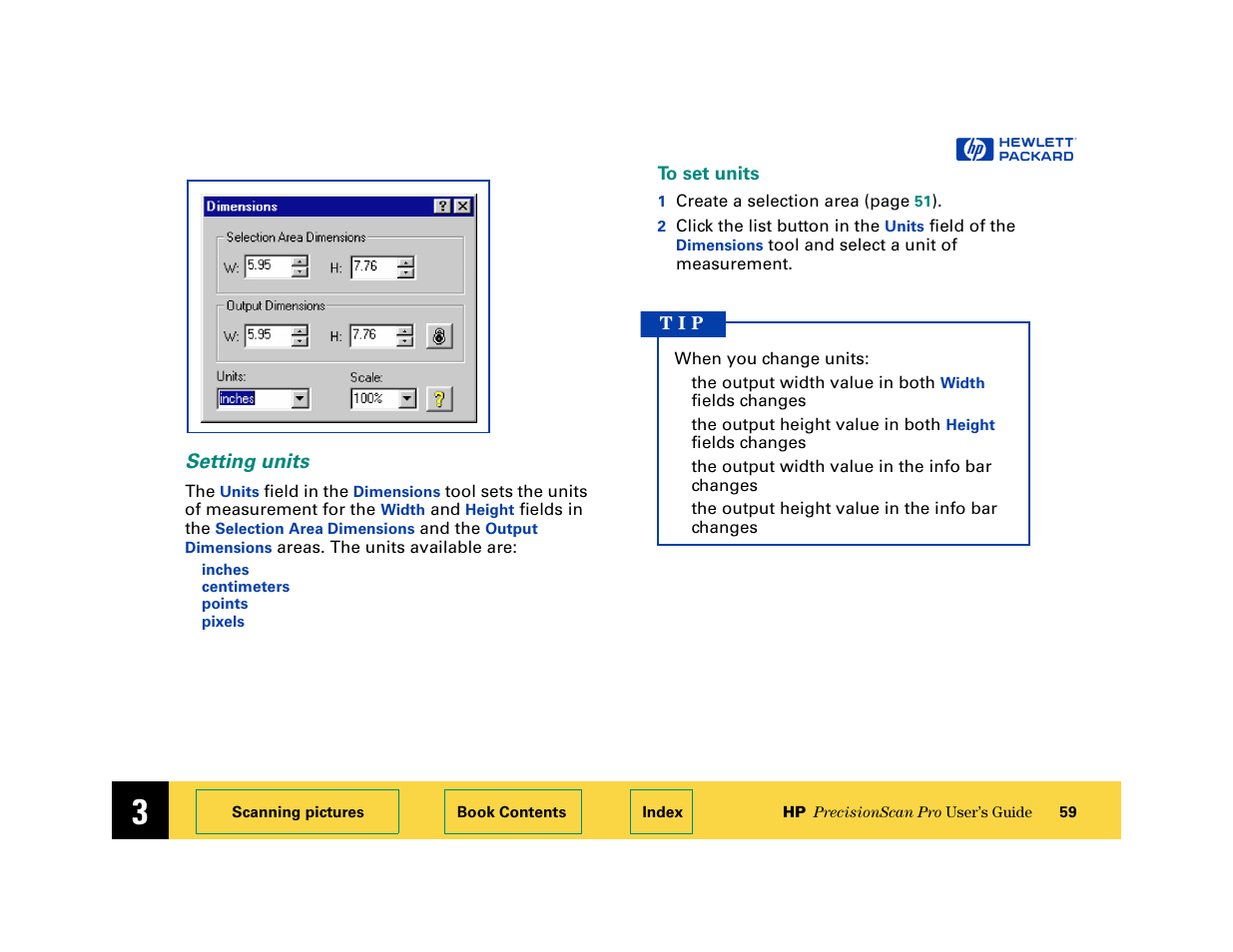 Setting units | HP 6200C User Manual | Page 59 / 110