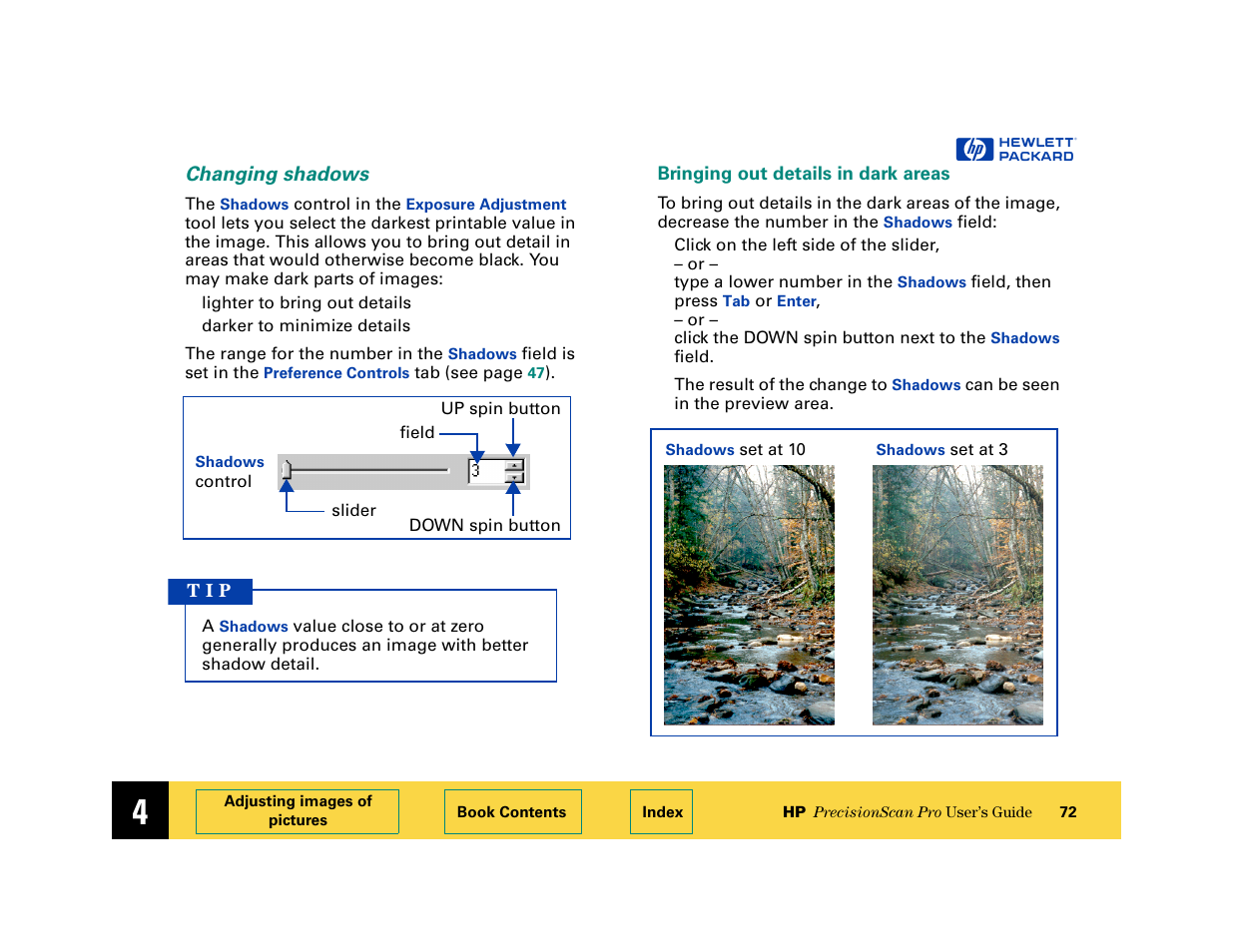 Changing shadows | HP 6200C User Manual | Page 72 / 110
