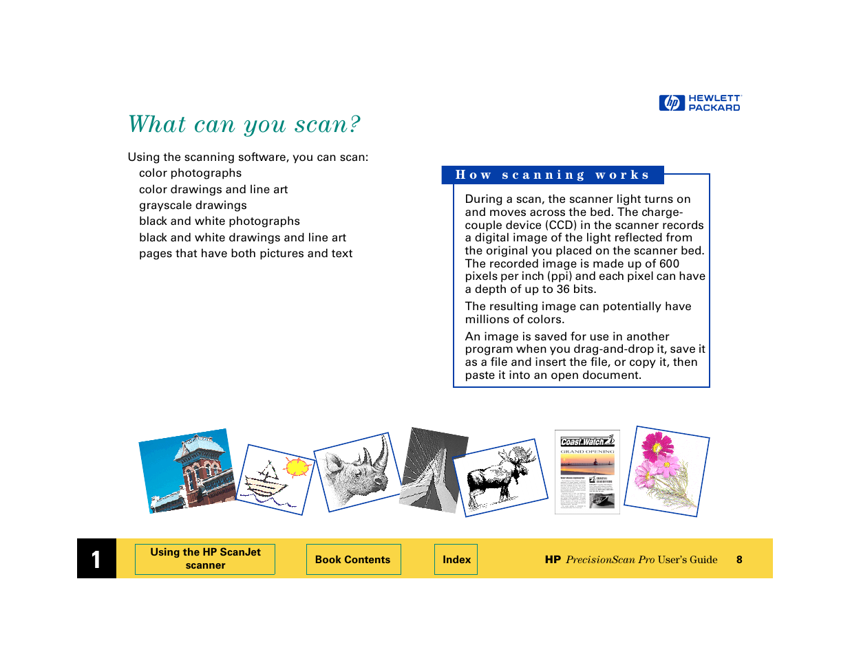 What can you scan, What can you scan? 8 | HP 6200C User Manual | Page 8 / 110