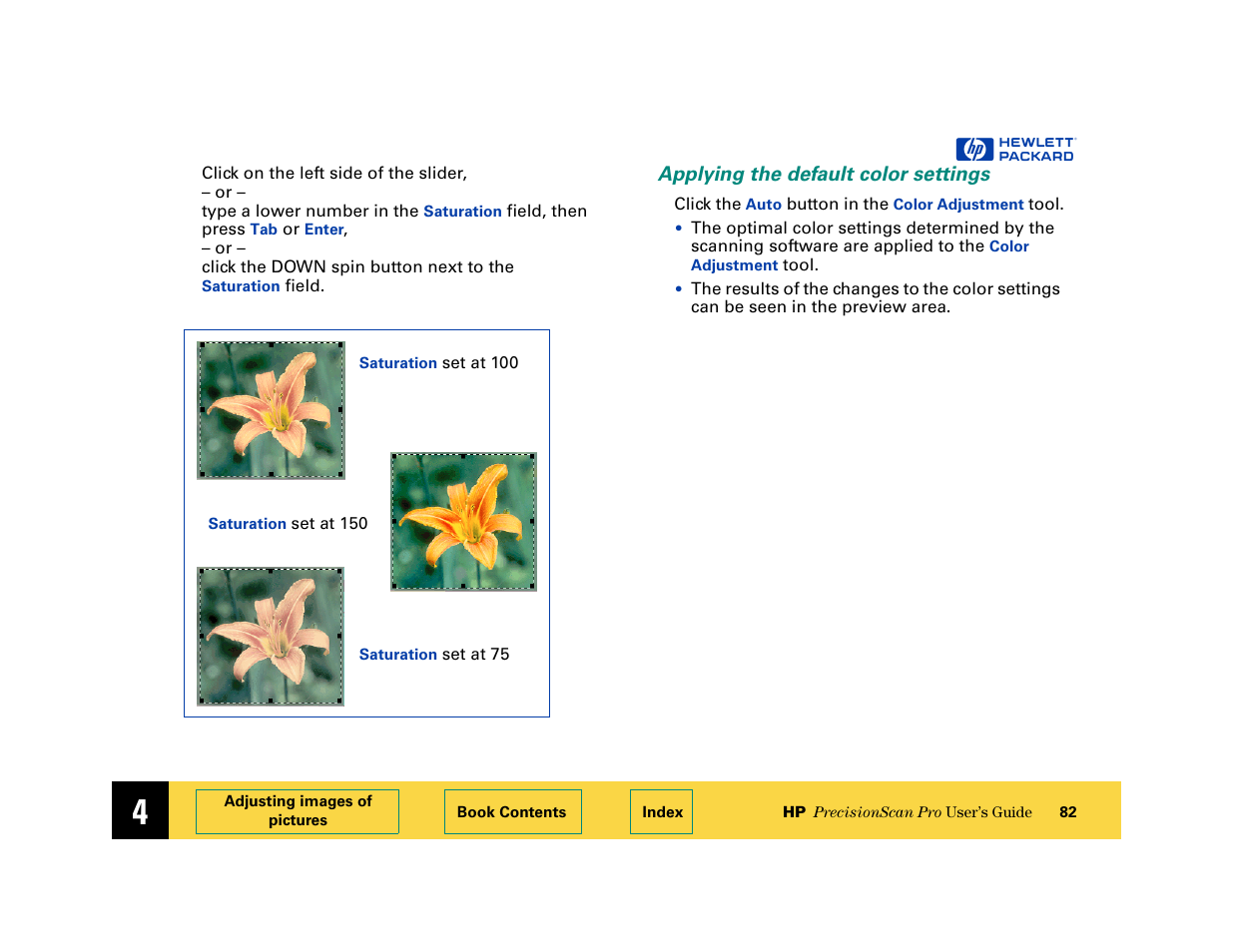 Applying the default color settings | HP 6200C User Manual | Page 82 / 110