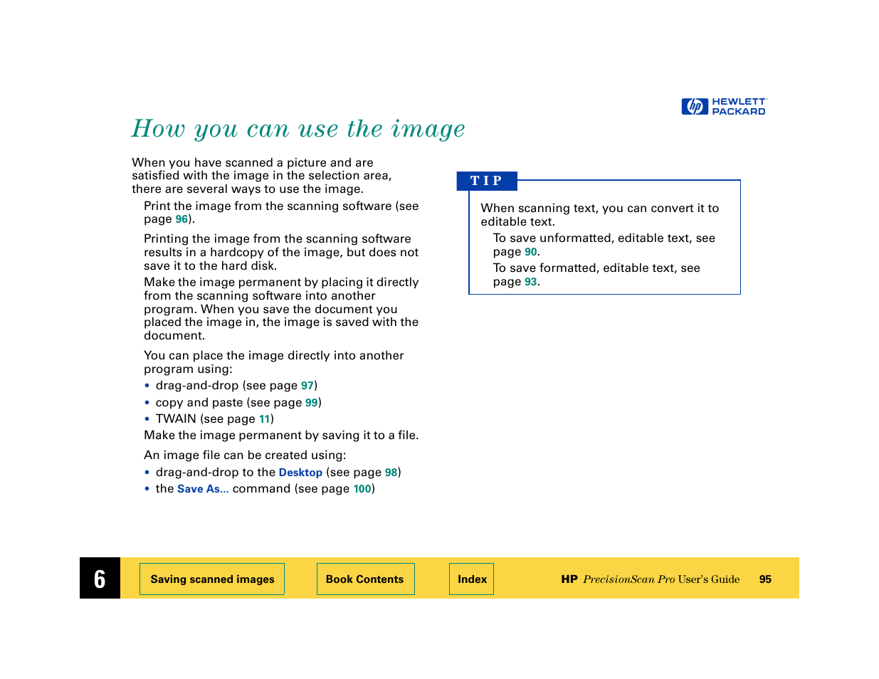 How you can use the image, How you can use the image 95 | HP 6200C User Manual | Page 95 / 110