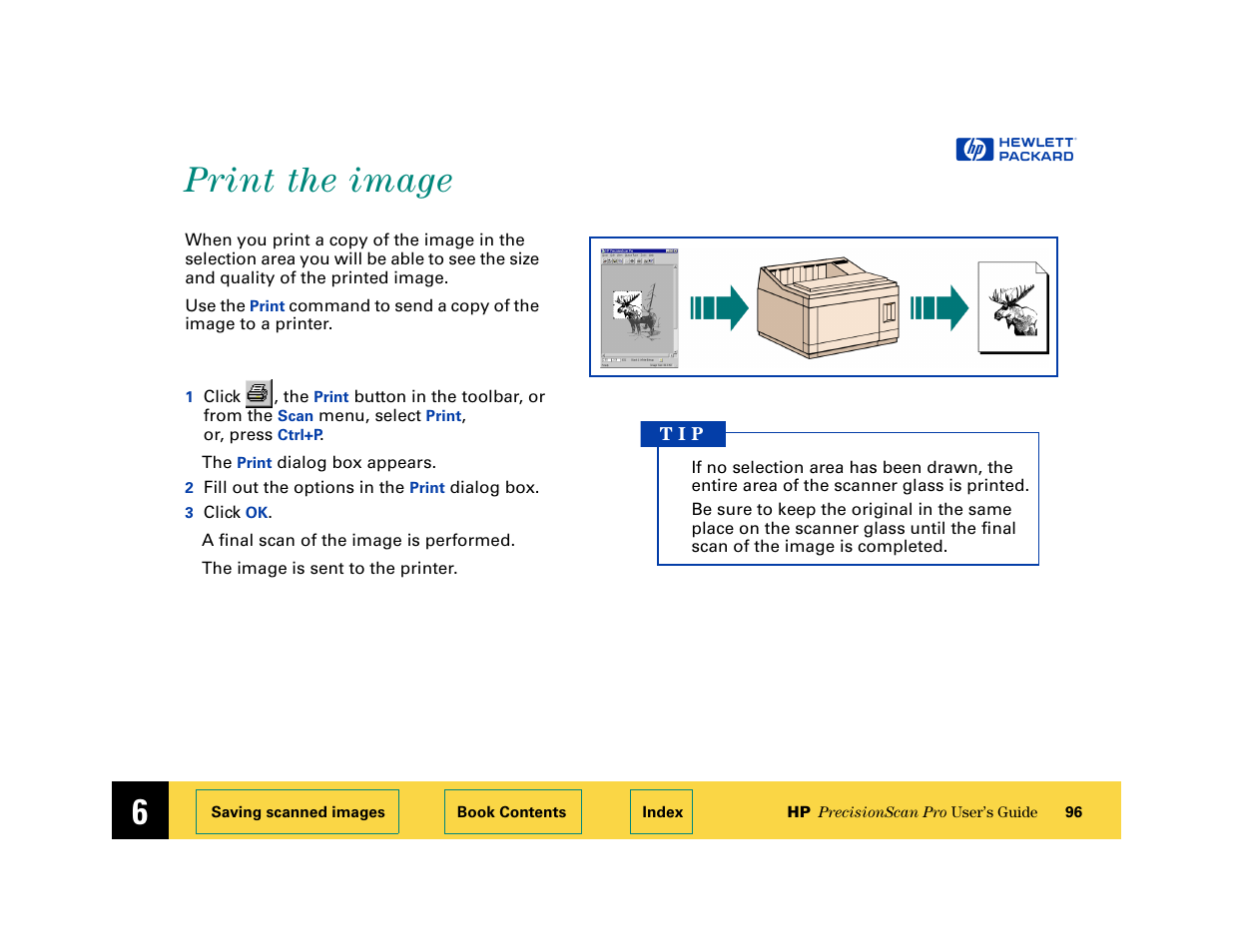 Print the image, Print the image 96 | HP 6200C User Manual | Page 96 / 110