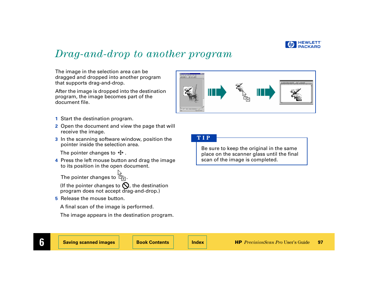 Drag-and-drop to another program, Drag-and-drop to another program 97 | HP 6200C User Manual | Page 97 / 110