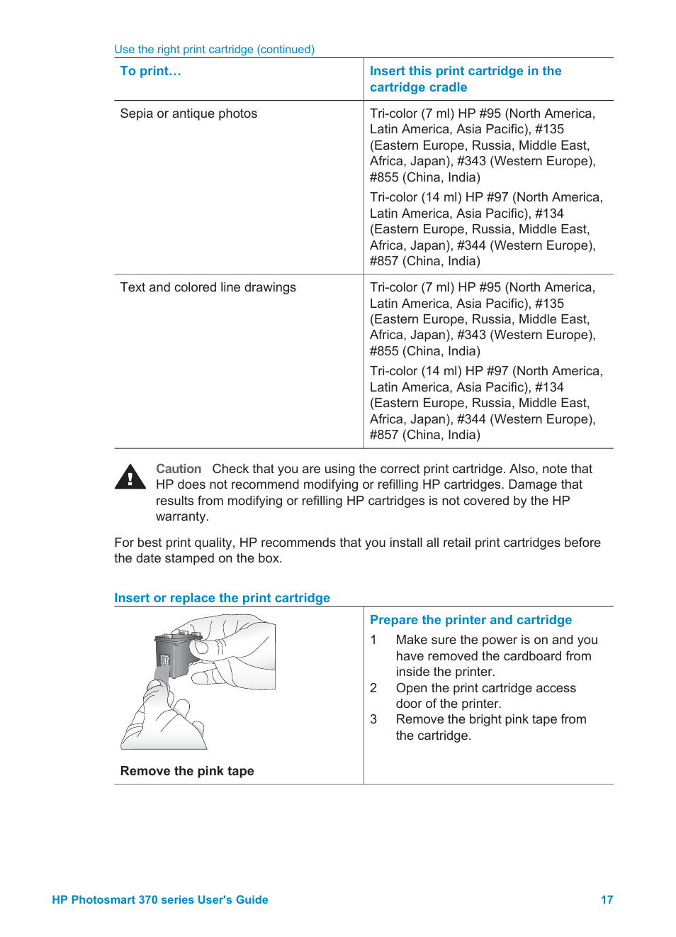 HP 370 Series User Manual | Page 21 / 65