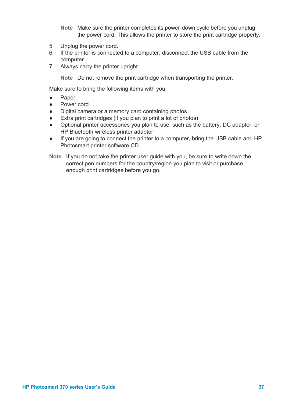 HP 370 Series User Manual | Page 41 / 65