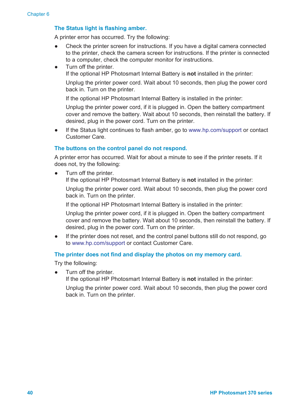 HP 370 Series User Manual | Page 44 / 65