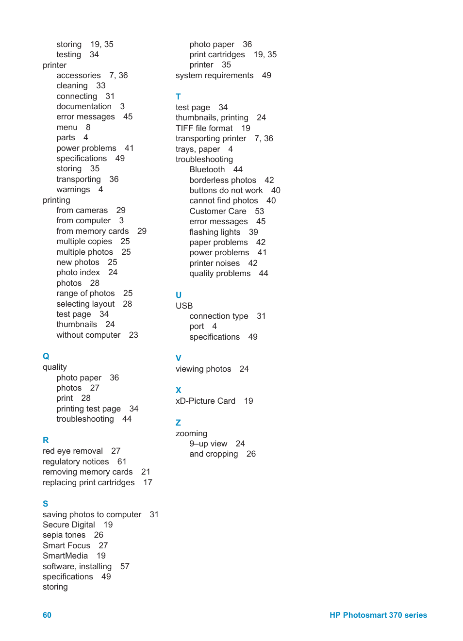 HP 370 Series User Manual | Page 64 / 65