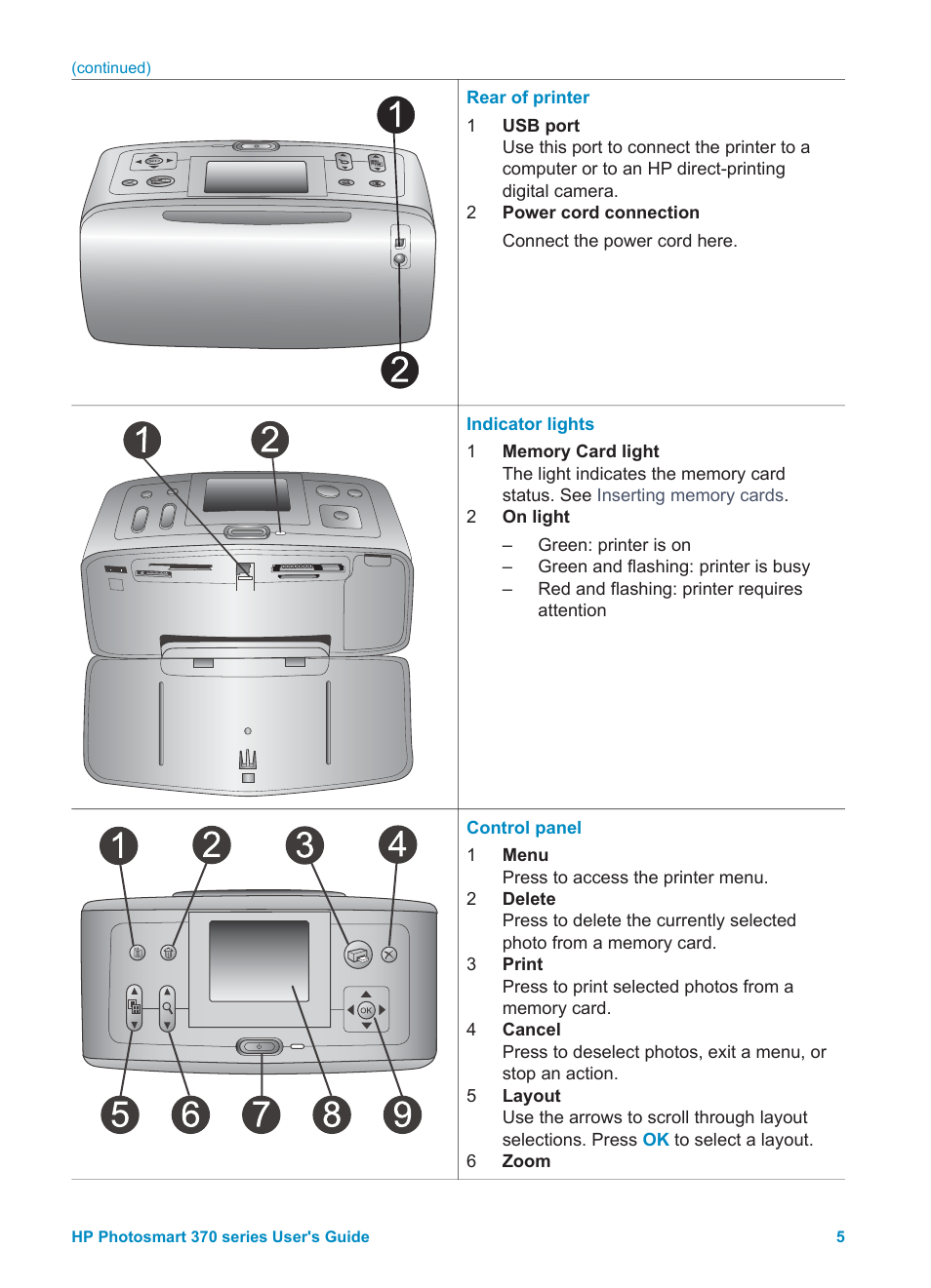 HP 370 Series User Manual | Page 9 / 65