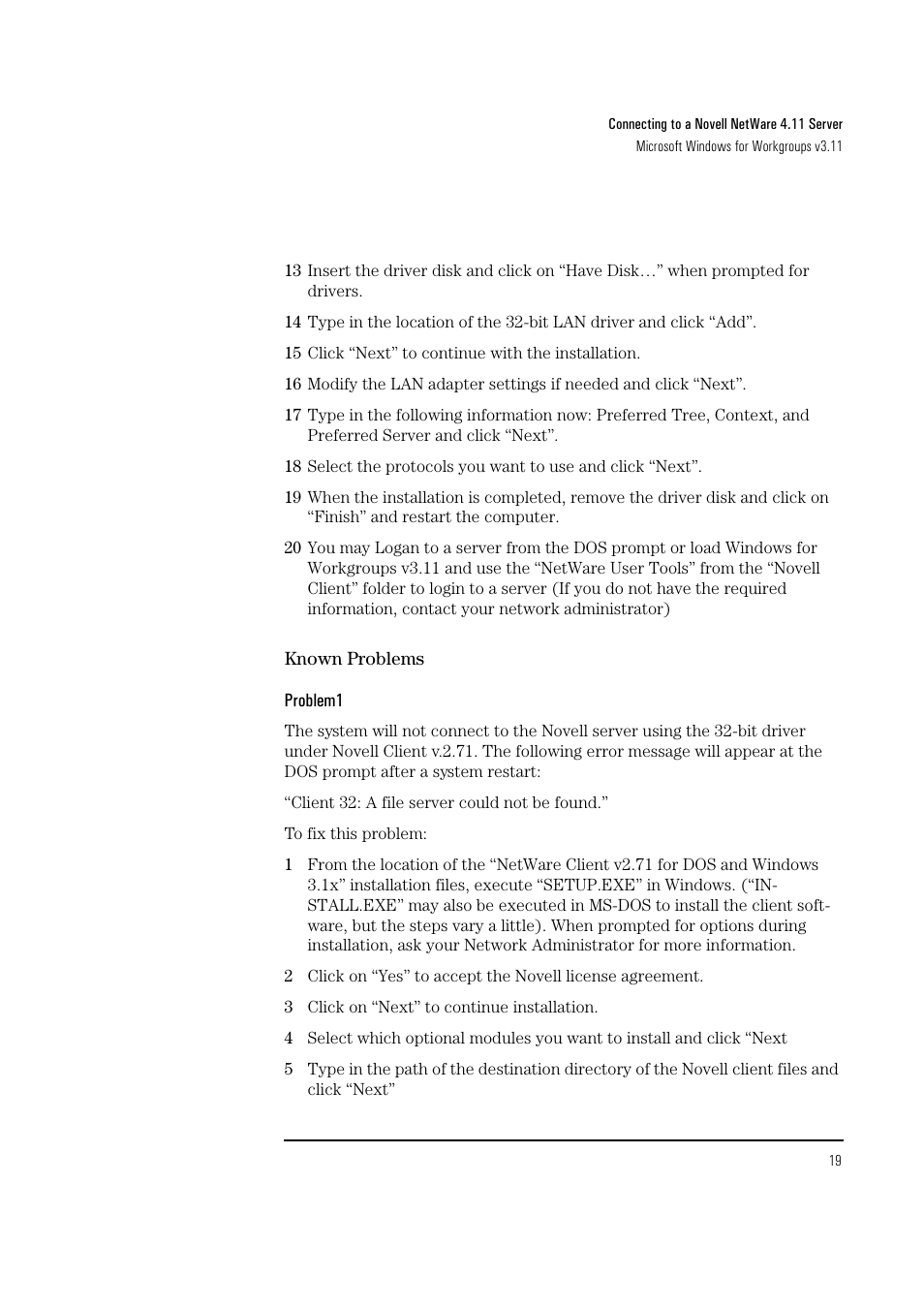 HP 3COM ETHERLINK III 3C900-B User Manual | Page 21 / 23