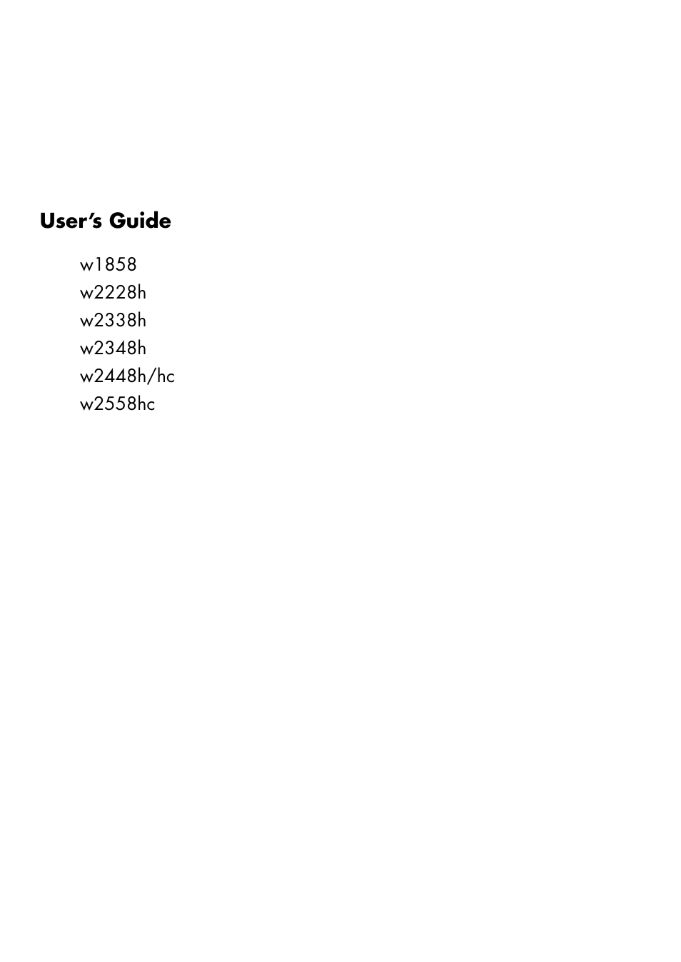 HP W2338h User Manual | 68 pages