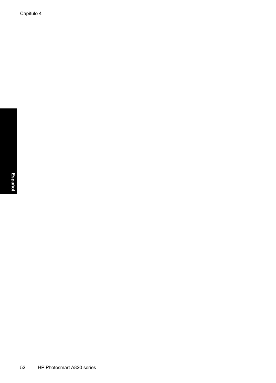 HP Photosmart A820 series User Manual | Page 52 / 53