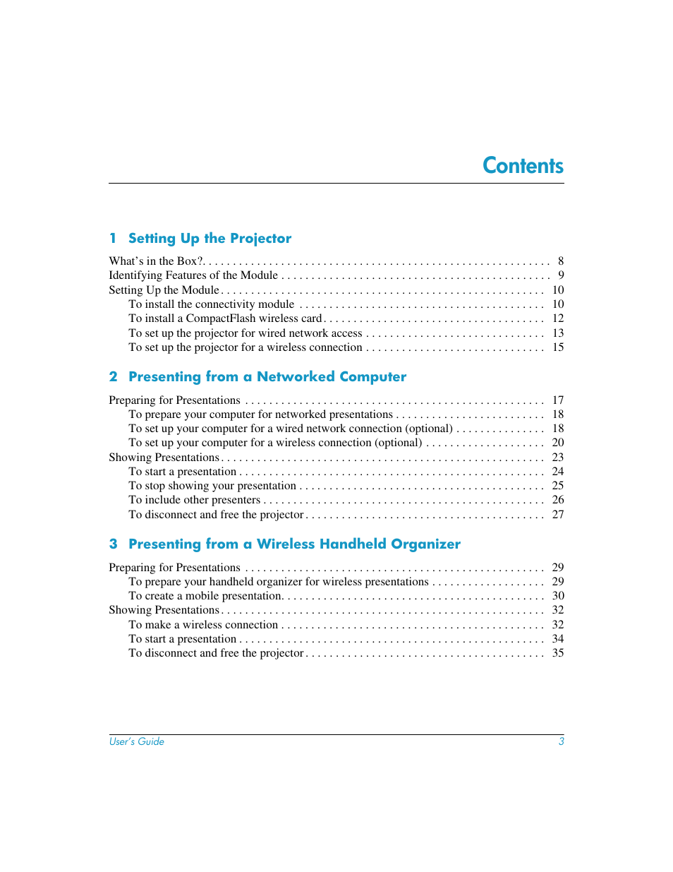 HP L1581A User Manual | Page 3 / 72