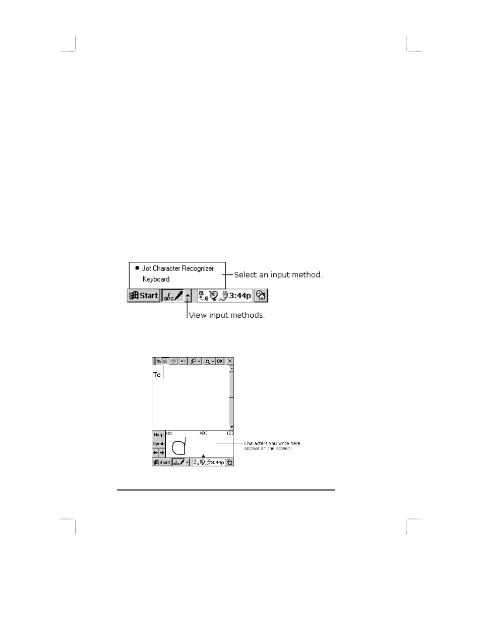 A | jot character recognizer | HP 430se User Manual | Page 115 / 151