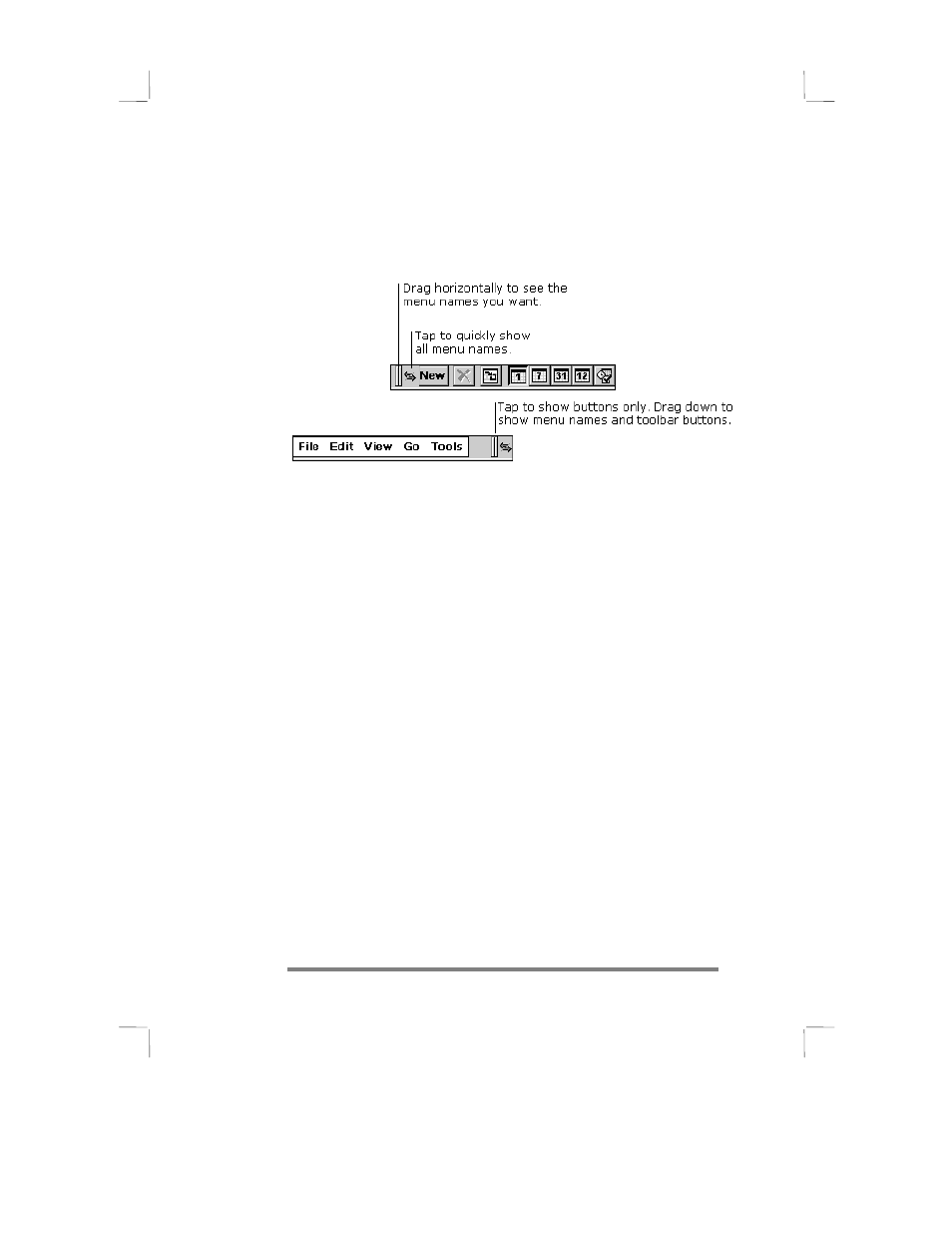 Using the command bar, Typing, writing, and drawing on the | HP 430se User Manual | Page 42 / 151