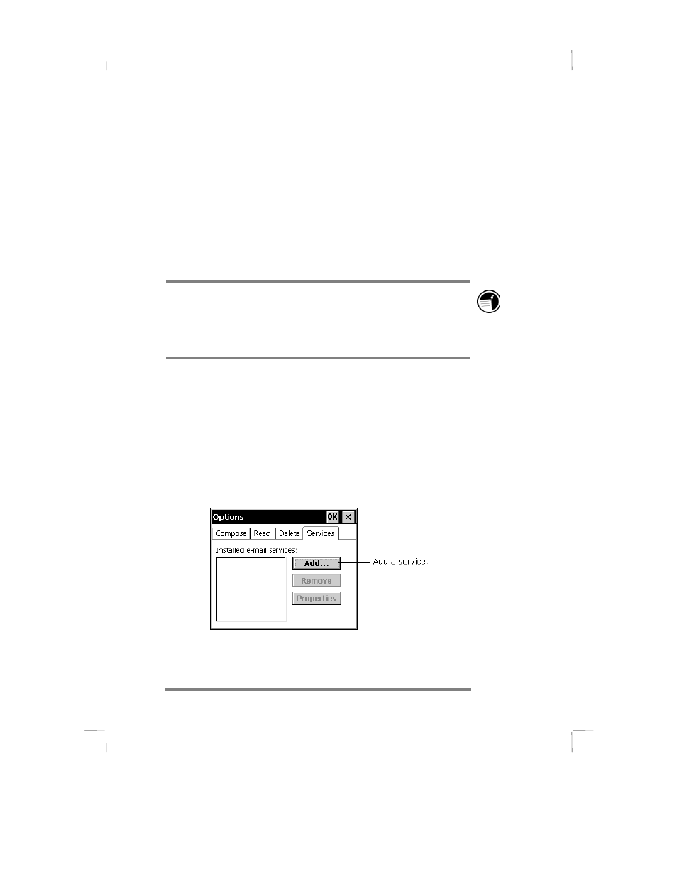 Setting up inbox | HP 430se User Manual | Page 67 / 151