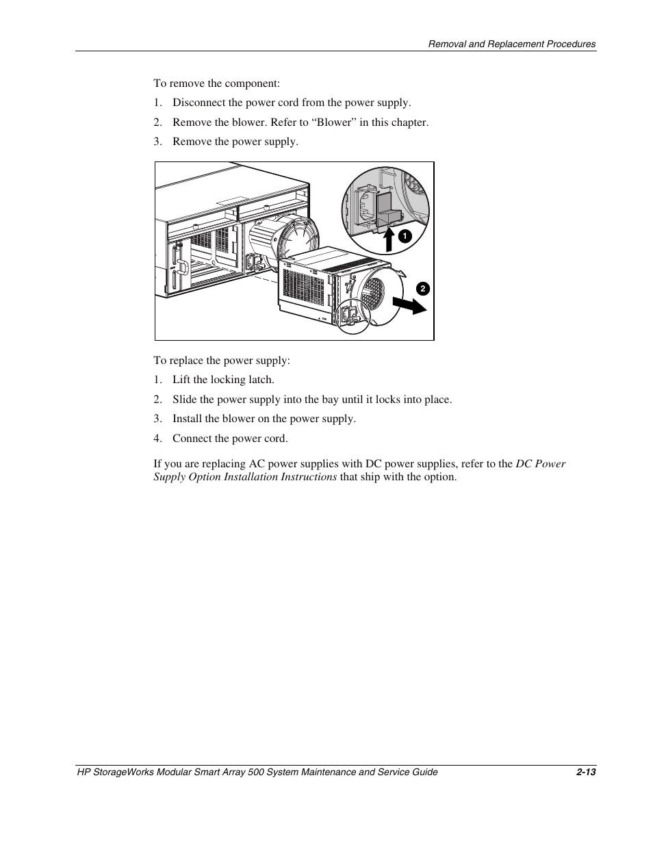 HP StorageWorks Modular Smart Array 500 System User Manual | Page 21 / 46