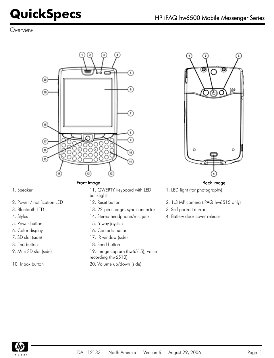 HP HW6500 User Manual | 11 pages