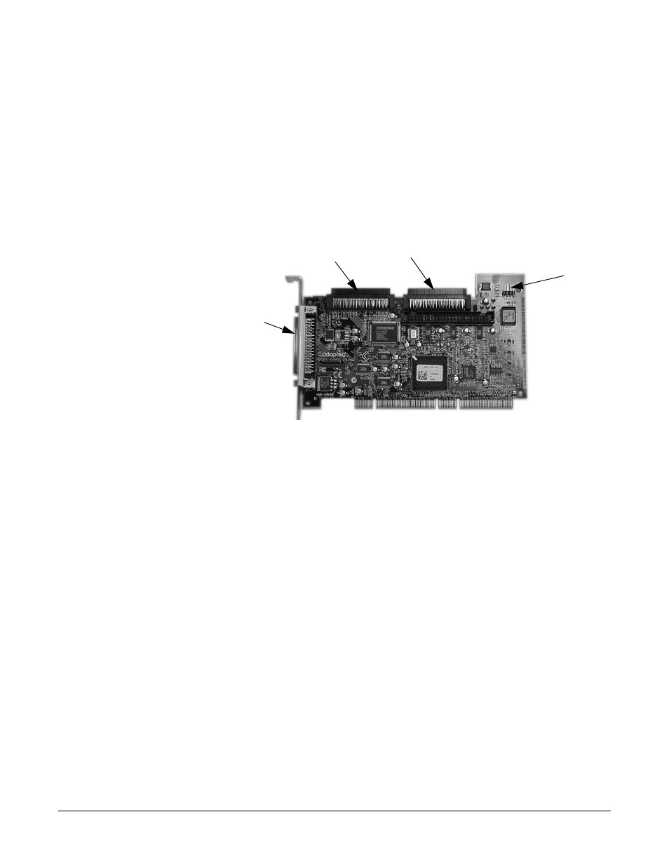 Scsi adapter cards, Adaptec 29160 scsi pci adapter card, Figure51 adaptec scsi card | HP A7818-IE002 User Manual | Page 102 / 196