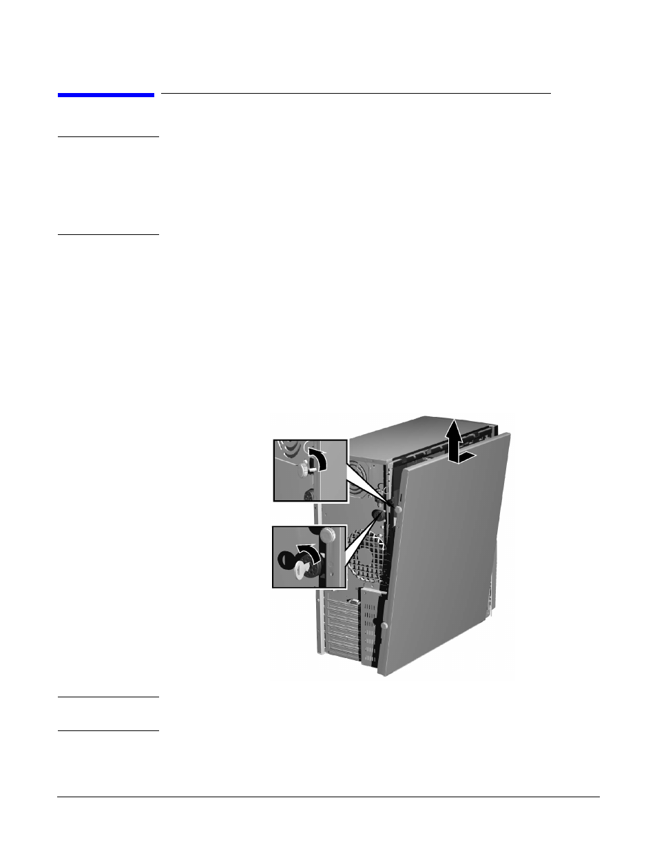 Removing and replacing the cover and frontbezel, Removing the cover, Removing and replacing the cover and front bezel | HP A7818-IE002 User Manual | Page 119 / 196