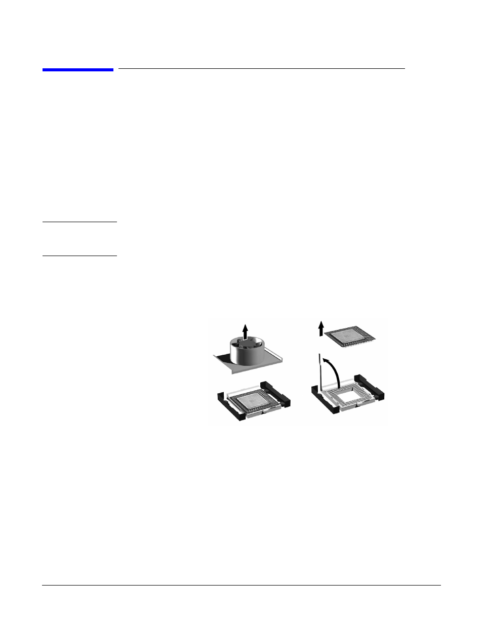 Replacing the processor, Removing the existing processor, Figure619 removing the processor | HP A7818-IE002 User Manual | Page 143 / 196
