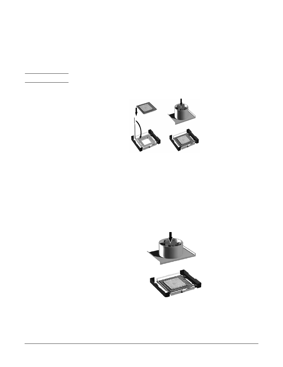 Installing the new processor, Figure620 inserting the processor, Figure621 attaching the heatsink | HP A7818-IE002 User Manual | Page 144 / 196