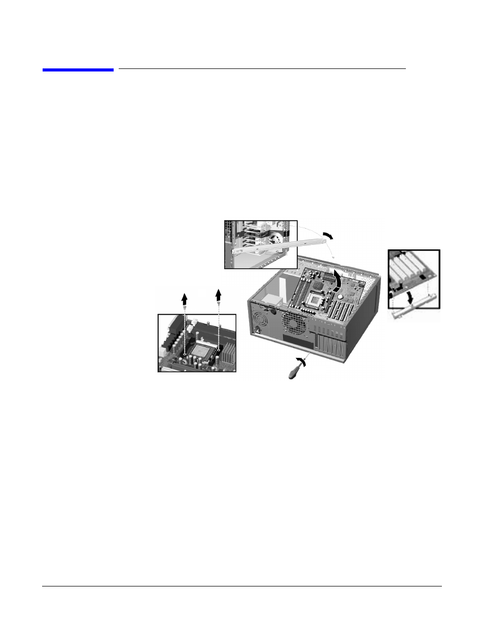 Replacing the system board, Removing the system board, Figure622 removing the system board | Installing the new system board | HP A7818-IE002 User Manual | Page 145 / 196