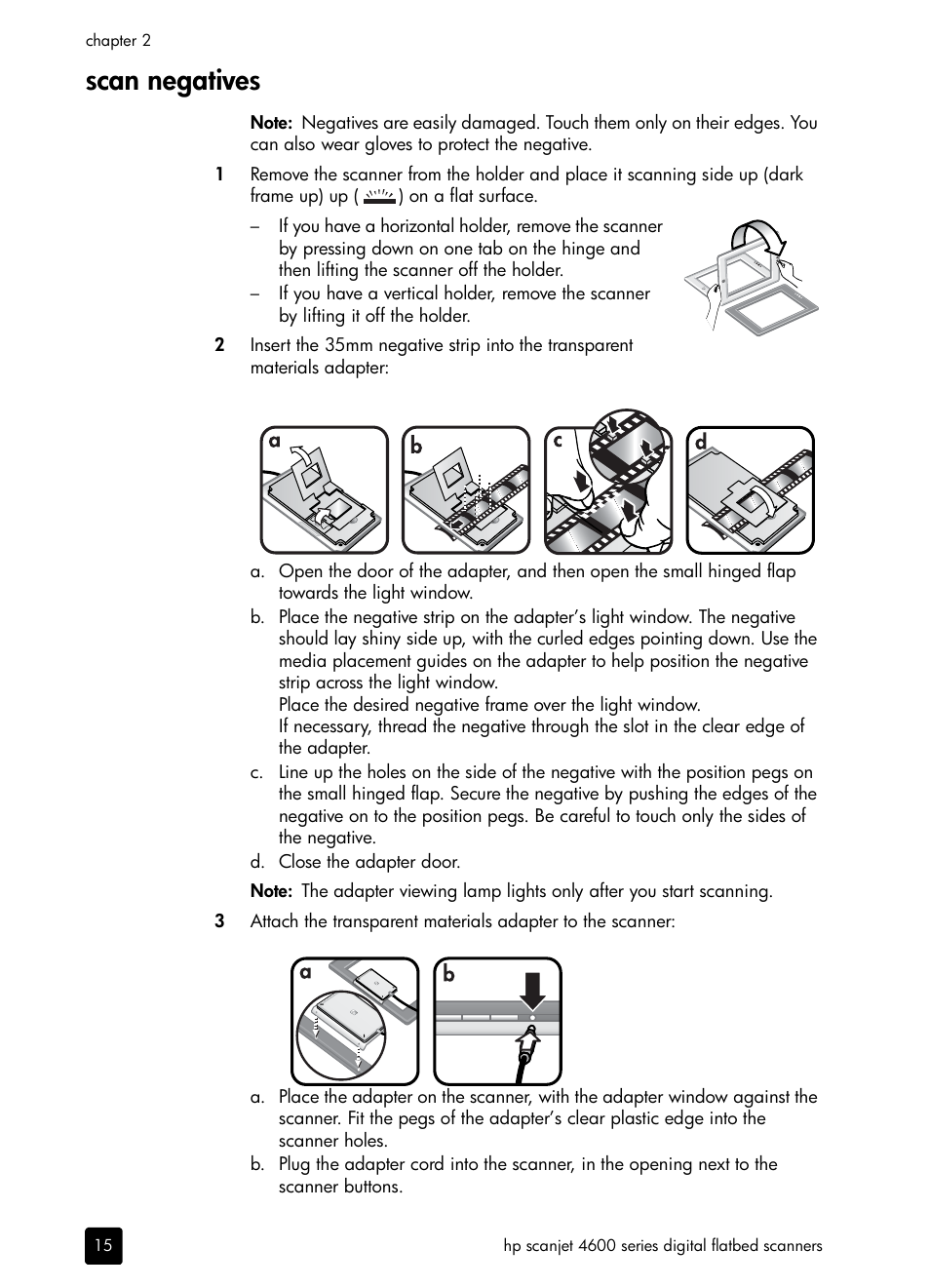 Scan negatives | HP scanjet 4600 Series User Manual | Page 20 / 38