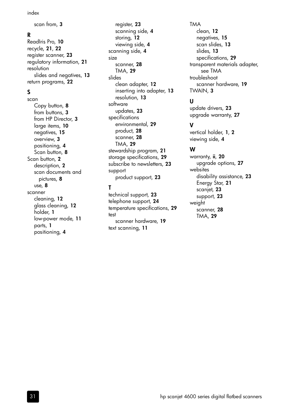 HP scanjet 4600 Series User Manual | Page 36 / 38