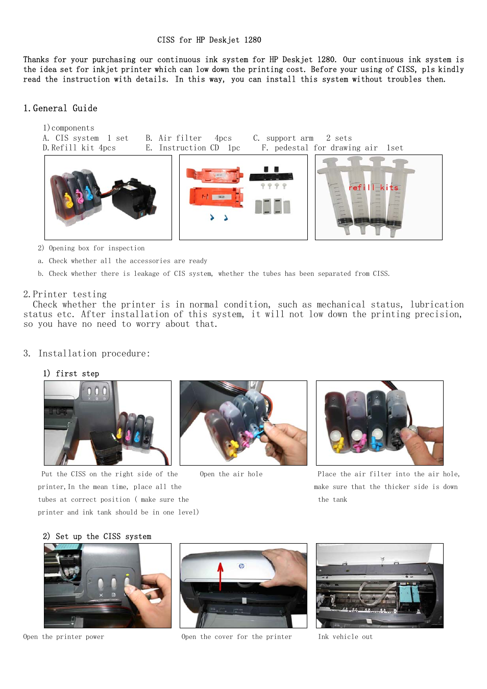 HP 1280 User Manual | 4 pages